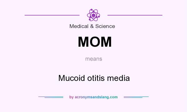 What does MOM mean? It stands for Mucoid otitis media