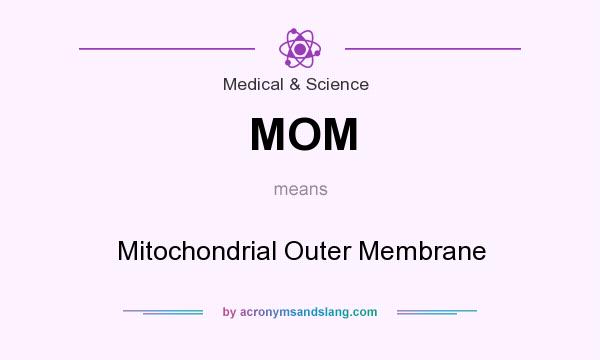 What does MOM mean? It stands for Mitochondrial Outer Membrane