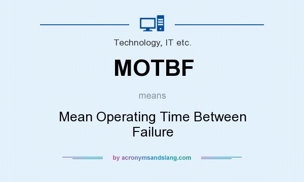 What does MOTBF mean? It stands for Mean Operating Time Between Failure