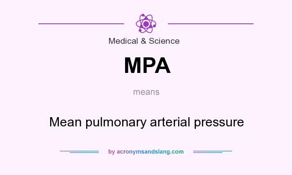 What does MPA mean? It stands for Mean pulmonary arterial pressure