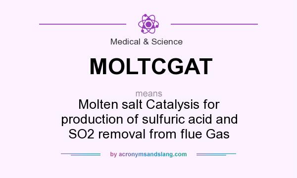 What does MOLTCGAT mean? It stands for Molten salt Catalysis for production of sulfuric acid and SO2 removal from flue Gas