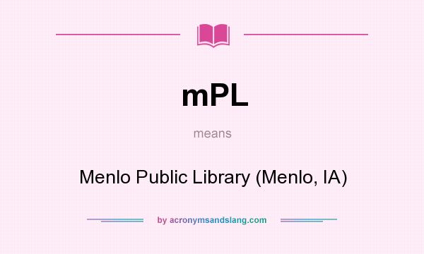 What does mPL mean? It stands for Menlo Public Library (Menlo, IA)
