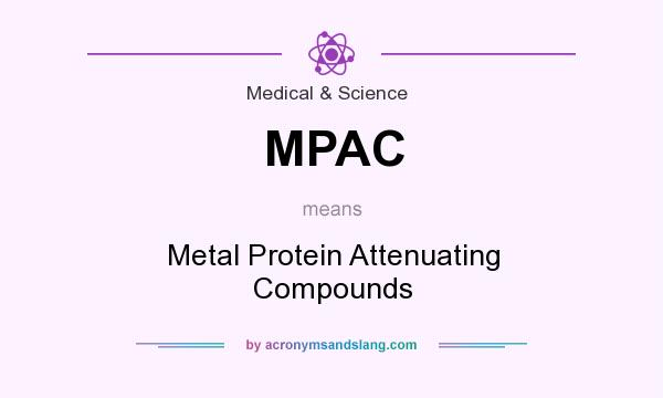 What does MPAC mean? It stands for Metal Protein Attenuating Compounds