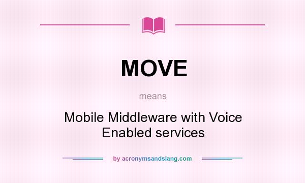 What does MOVE mean? It stands for Mobile Middleware with Voice Enabled services