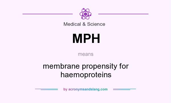 What does MPH mean? It stands for membrane propensity for haemoproteins