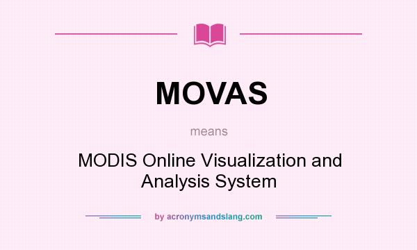 What does MOVAS mean? It stands for MODIS Online Visualization and Analysis System
