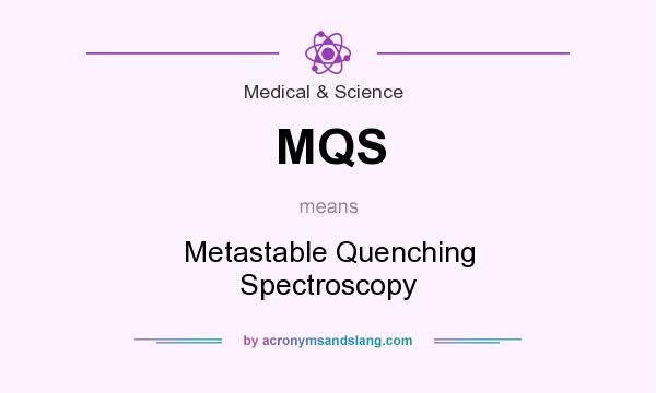 What does MQS mean? It stands for Metastable Quenching Spectroscopy