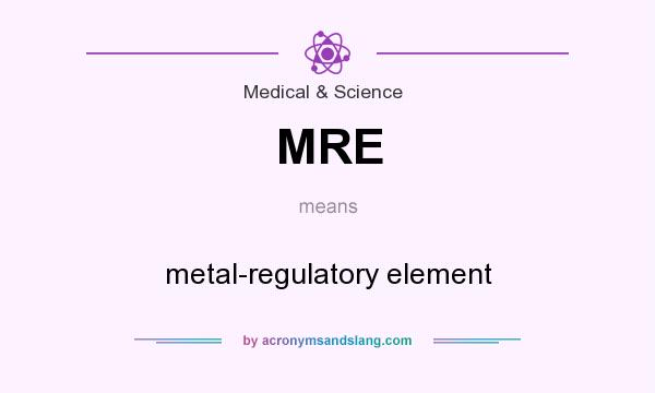 What does MRE mean? It stands for metal-regulatory element