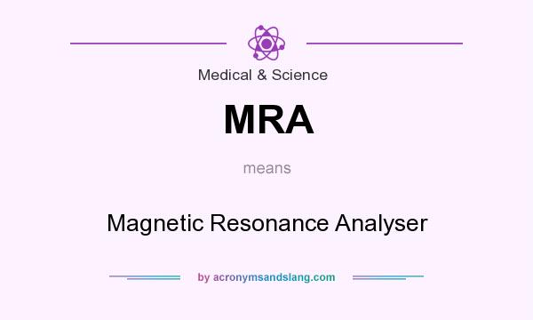 What does MRA mean? It stands for Magnetic Resonance Analyser