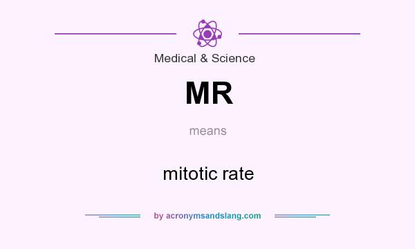 What does MR mean? It stands for mitotic rate