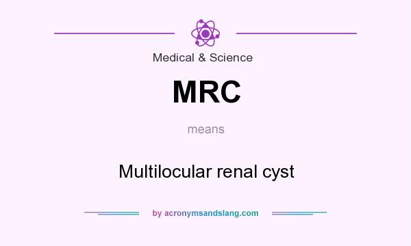 What does MRC mean? It stands for Multilocular renal cyst