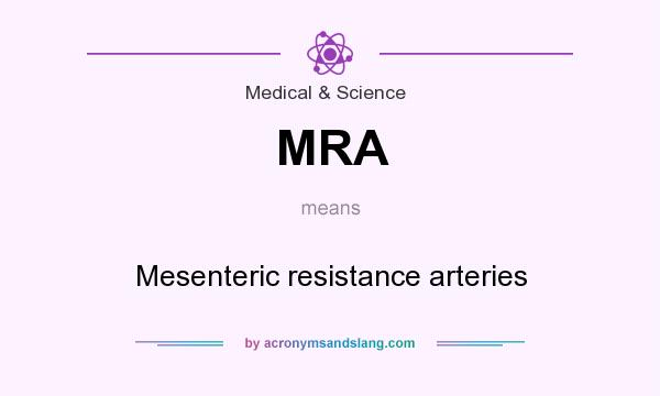 What does MRA mean? It stands for Mesenteric resistance arteries