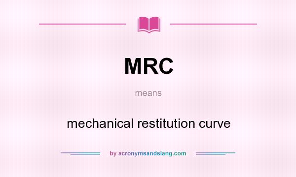 What does MRC mean? It stands for mechanical restitution curve