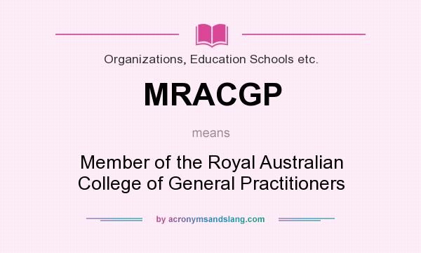 What does MRACGP mean? It stands for Member of the Royal Australian College of General Practitioners