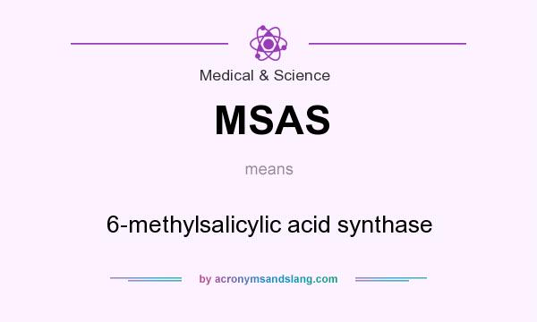 What does MSAS mean? It stands for 6-methylsalicylic acid synthase