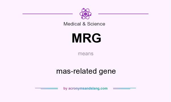 What does MRG mean? It stands for mas-related gene