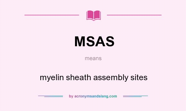 What does MSAS mean? It stands for myelin sheath assembly sites