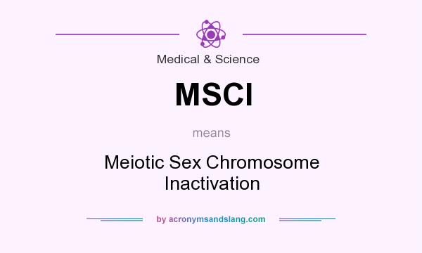 What does MSCI mean? It stands for Meiotic Sex Chromosome Inactivation