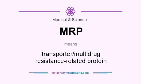 What does MRP mean? It stands for transporter/multidrug resistance-related protein
