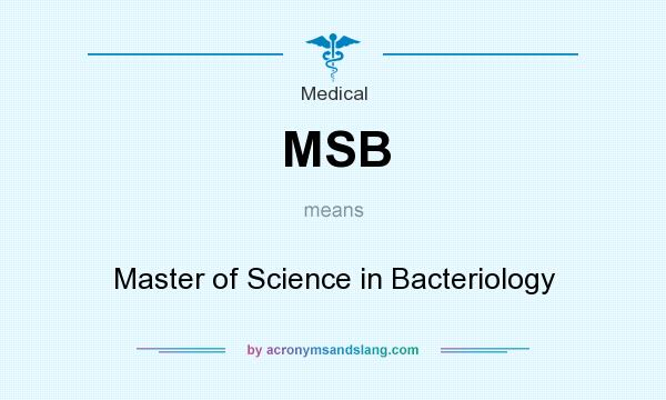 What does MSB mean? It stands for Master of Science in Bacteriology