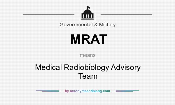 What does MRAT mean? It stands for Medical Radiobiology Advisory Team