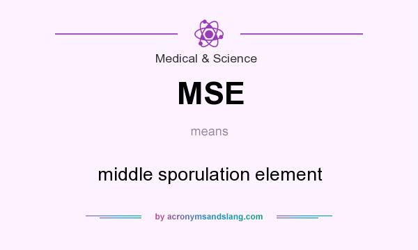 What does MSE mean? It stands for middle sporulation element
