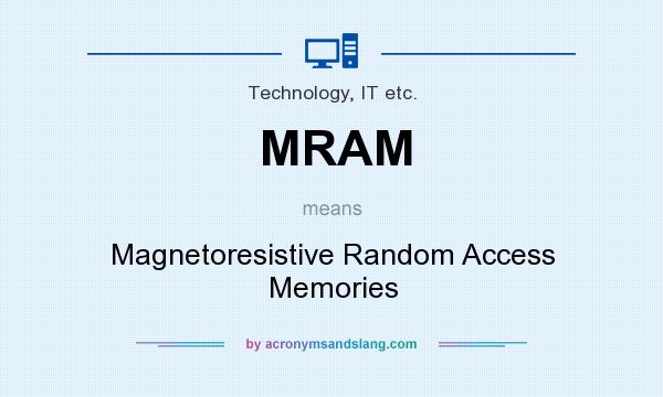 What does MRAM mean? It stands for Magnetoresistive Random Access Memories