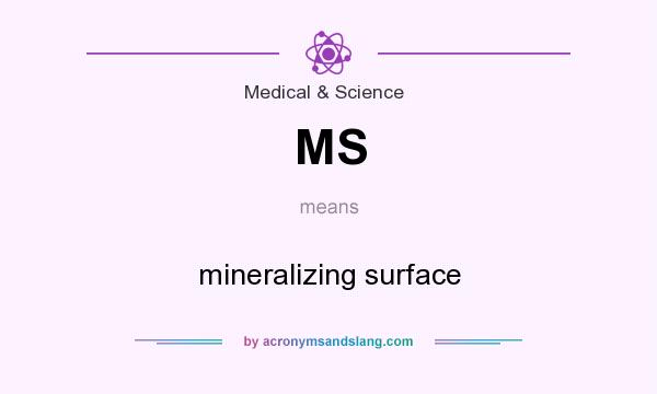 What does MS mean? It stands for mineralizing surface