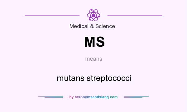 What does MS mean? It stands for mutans streptococci