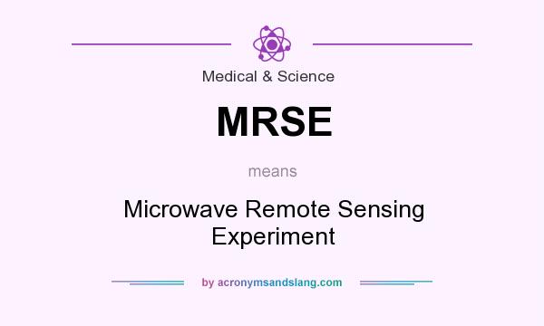 What does MRSE mean? It stands for Microwave Remote Sensing Experiment