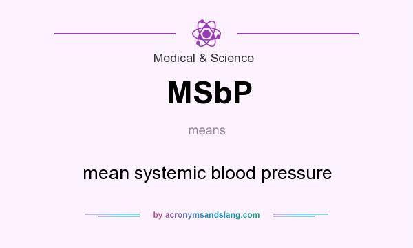 What does MSbP mean? It stands for mean systemic blood pressure