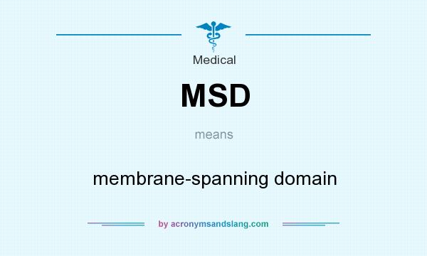 What does MSD mean? It stands for membrane-spanning domain