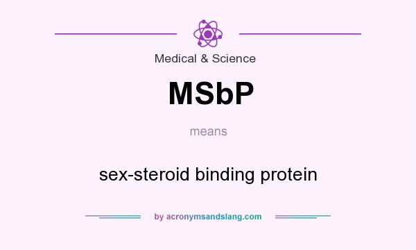 What does MSbP mean? It stands for sex-steroid binding protein