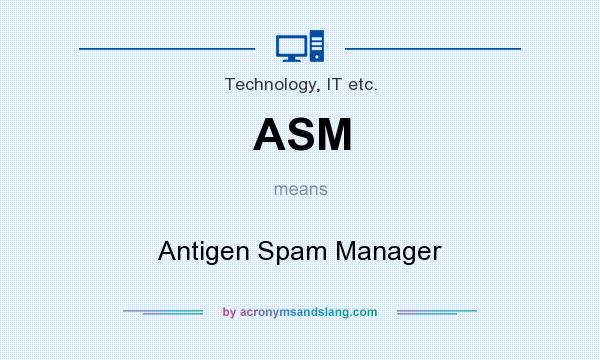 What does ASM mean? It stands for Antigen Spam Manager