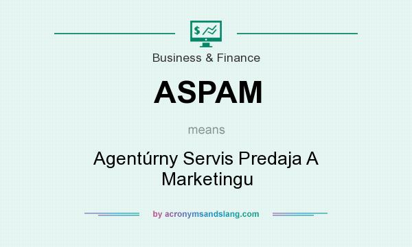 What does ASPAM mean? It stands for Agentúrny Servis Predaja A Marketingu