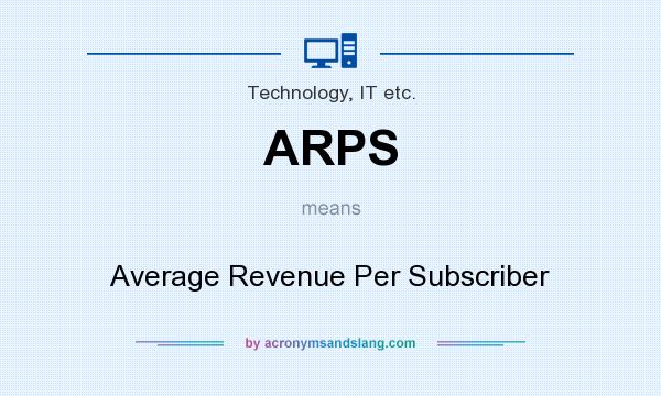 What does ARPS mean? It stands for Average Revenue Per Subscriber
