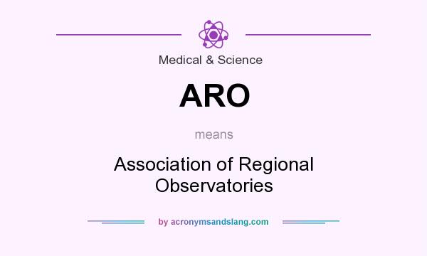 What does ARO mean? It stands for Association of Regional Observatories