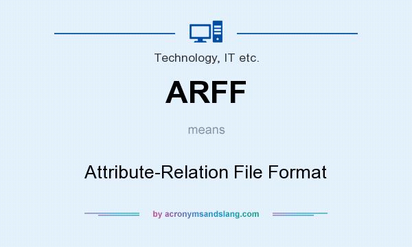 What does ARFF mean? It stands for Attribute-Relation File Format