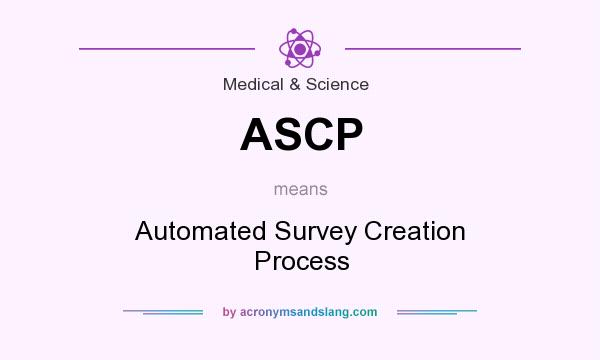 What does ASCP mean? It stands for Automated Survey Creation Process