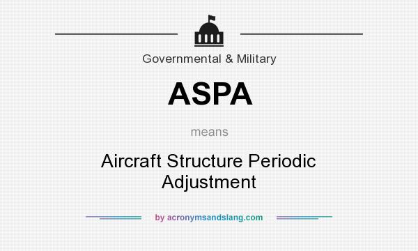 What does ASPA mean? It stands for Aircraft Structure Periodic Adjustment