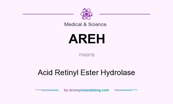 What does AREH mean? It stands for Acid Retinyl Ester Hydrolase
