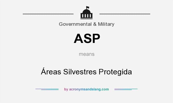 What does ASP mean? It stands for Áreas Silvestres Protegida
