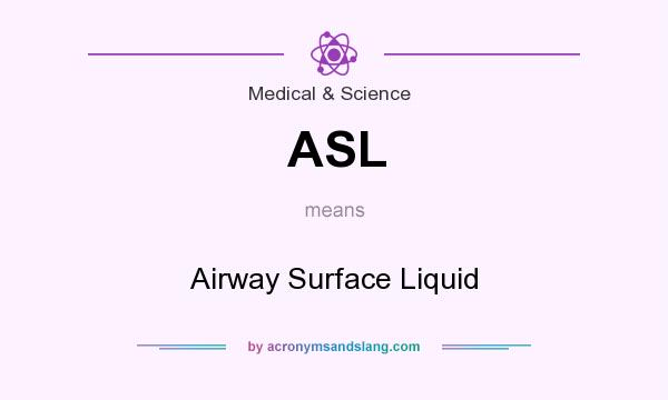 What does ASL mean? It stands for Airway Surface Liquid