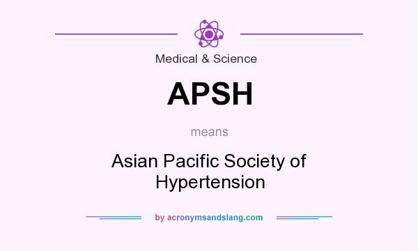 What does APSH mean? It stands for Asian Pacific Society of Hypertension