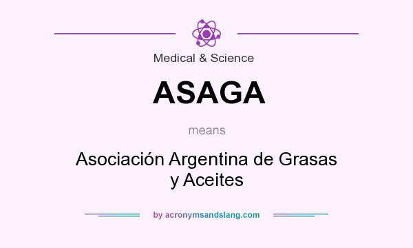 What does ASAGA mean? It stands for Asociación Argentina de Grasas y Aceites