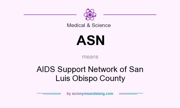 What does ASN mean? It stands for AIDS Support Network of San Luis Obispo County