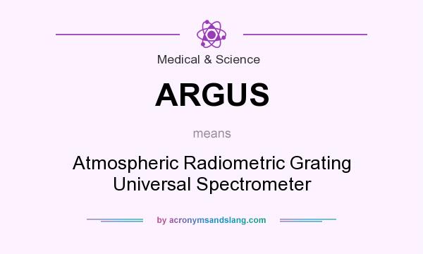 What does ARGUS mean? It stands for Atmospheric Radiometric Grating Universal Spectrometer