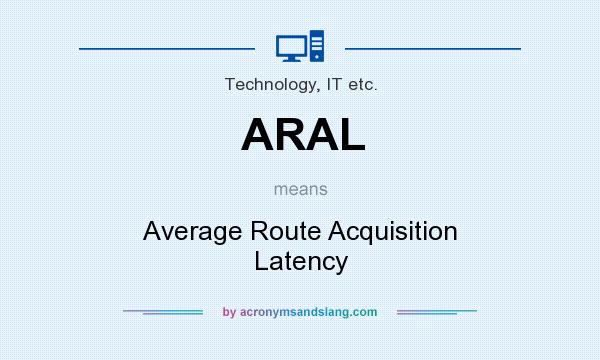What does ARAL mean? It stands for Average Route Acquisition Latency