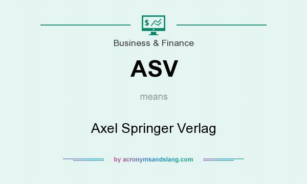 What does ASV mean? It stands for Axel Springer Verlag