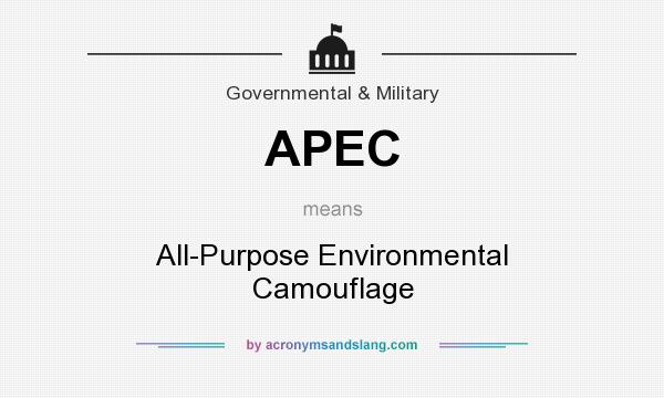 What does APEC mean? It stands for All-Purpose Environmental Camouflage